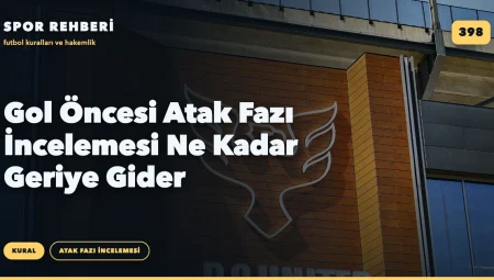 Gol Öncesi Atak Fazı İncelemesi Ne Kadar Geriye Gider